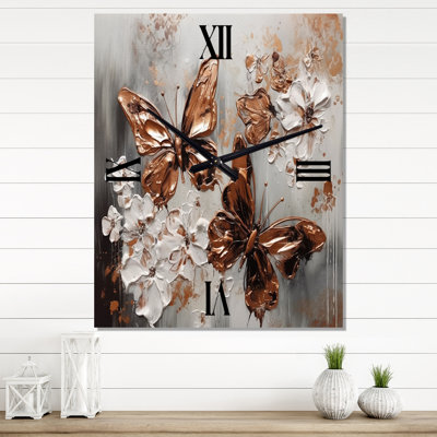 Jakendrick - Horloge murale florale surdimensionnée