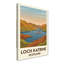 Loch Katrine, Scotland - Romantic Trossachs Travel Poster (Paddle Steamer On Highland Loch). Giclee Print On Wrapped Canvas. Wall Art, Home Decor - Natural Landmarks, Scotland - Wrapped Canvas Print-1145389589