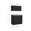 Armoire, deux tablettes noires