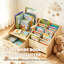 Bibliothèque pour tout-petits avec 5 pochettes en tissu, coin lecture et tiroir - Organisateur de livres facile à assembler pour chambre d'enfant et salle de jeux