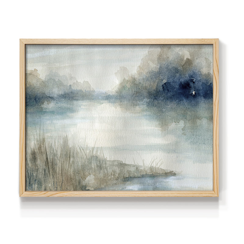 Still Evening Waters -Framed Print - Restickable, 8" H x 10" W, Natural