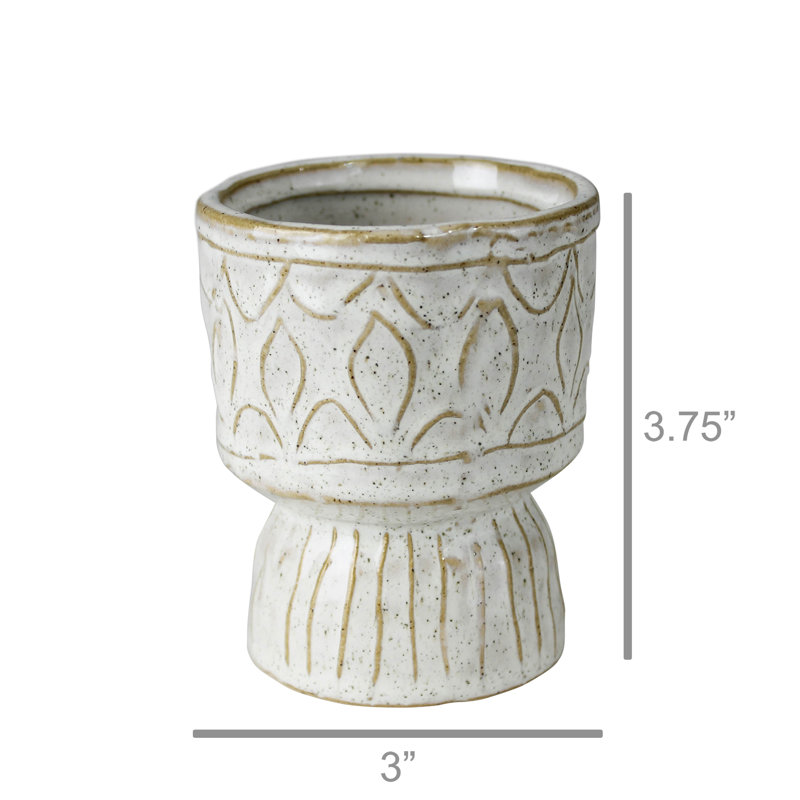 Kymani Trellis Table Vase , White, 3.75" H x 3" W x 3" D
