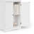 Freestanding Linen Cabinet with 2 Storage Cabinets, 1 Large Drawer & 1 Open Shelf for Bathroom, Kitchen or Living Room