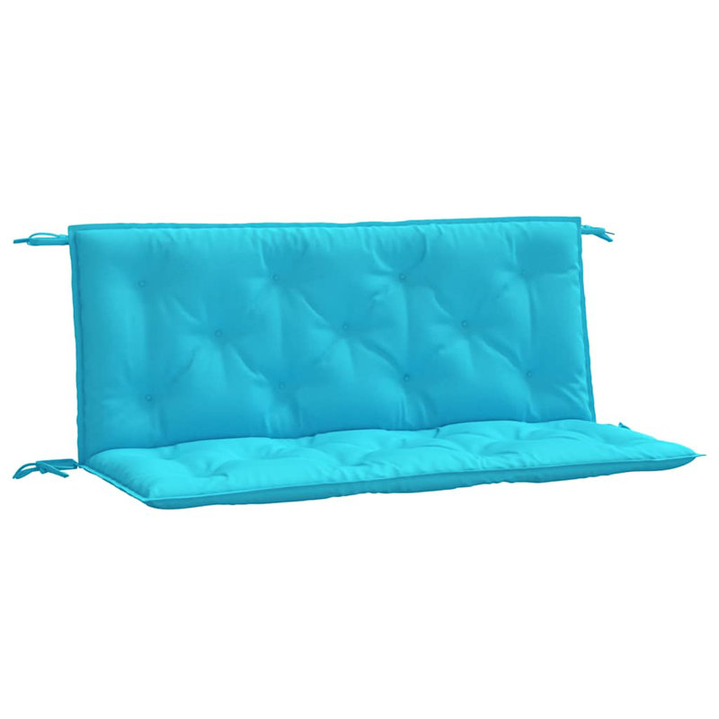 Garden Bench Cushion Set of 2 Turquoise Outdoor Patio Bench Cushions, 47.2" H x 19.7" W x 2.8" D, Polyester - Turquoise