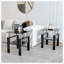 Table basse 3 pièces, table basse carrée en verre-90870842