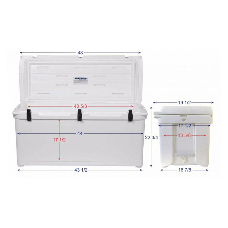 Engel High Performance 167-Qt Durable Rotomolded Airtight Hard Ice Cooler, White