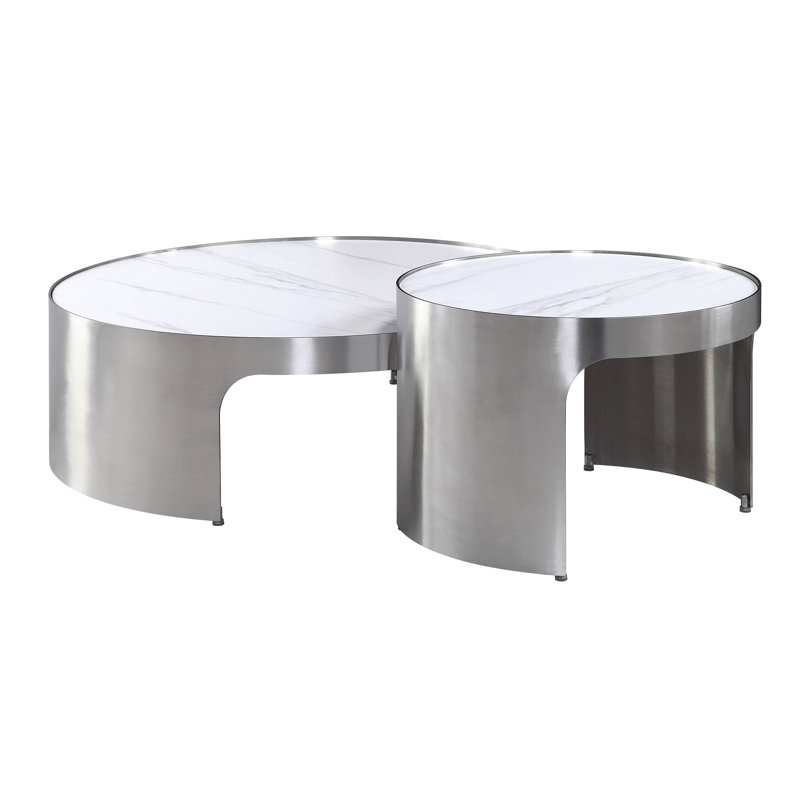 Danylo Brush Silver Coffee Table