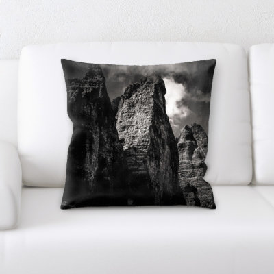 Stone Microsuede Reversible Throw Pillow