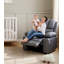 Fauteuil inclinable en cuir avec 2 porte-gobelets et une poche latérale-1054156105