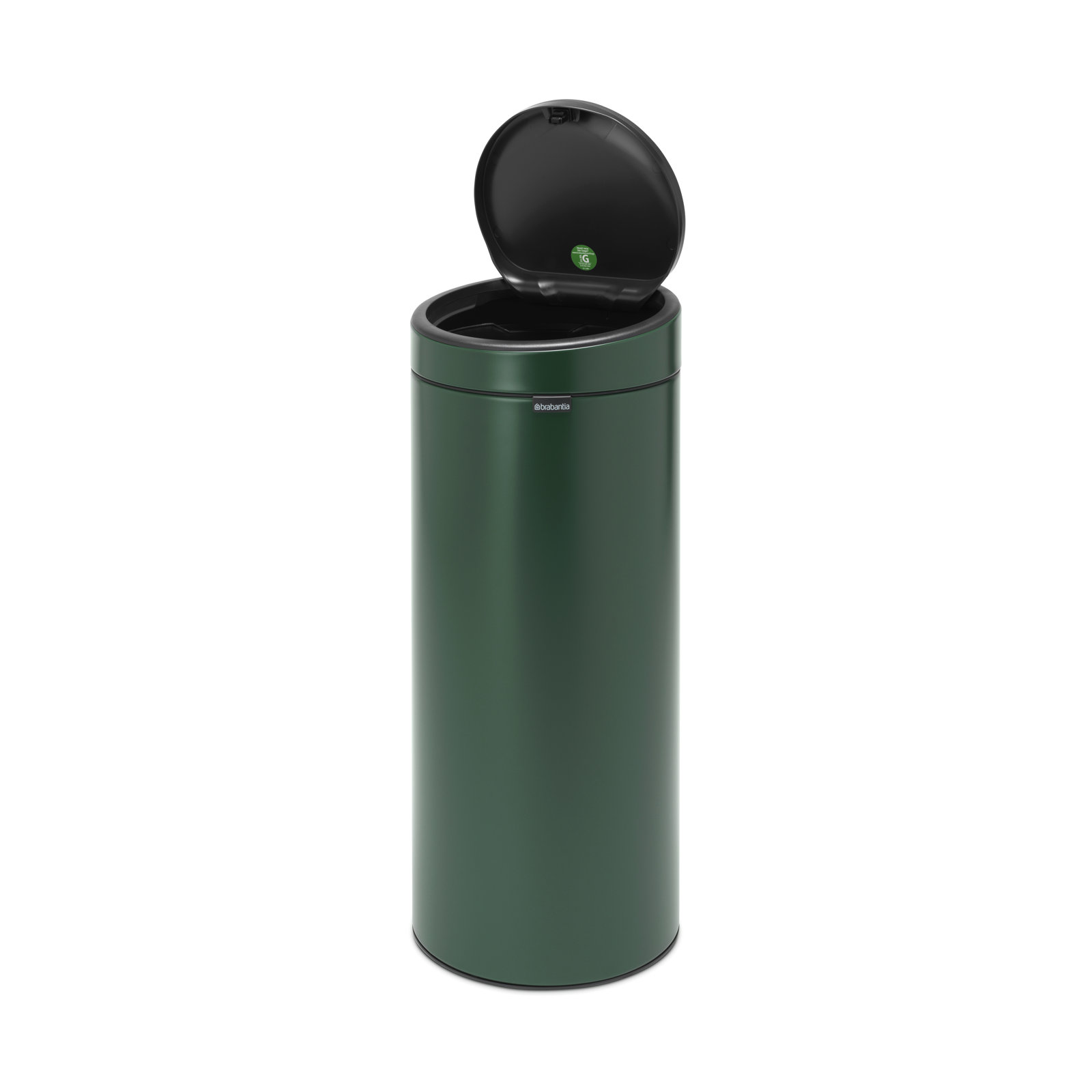Brabantia 8gal Touch Top Trash Can, Pine Green