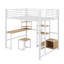 Lit mezzanine double en métal avec garde-robe de style ouvert, étagères et armoire-1391016212