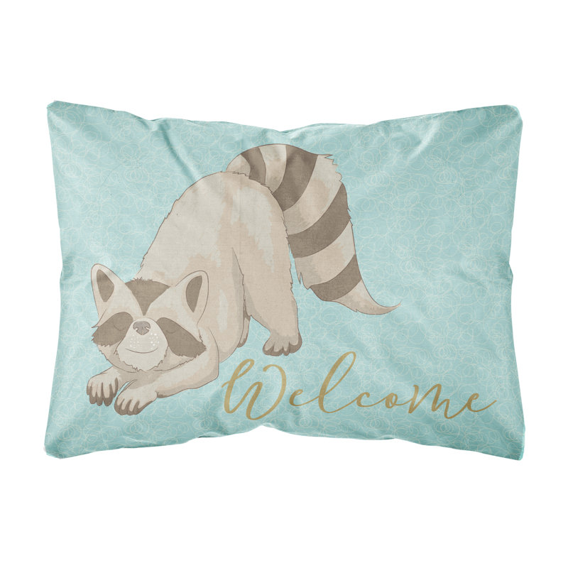  Coussin décoratif intérieur / extérieur Raccoon Welcome