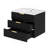 24Inch Wall Mounted Floating Cabinet W/Double Drawer, Floating Rectangular Vanity Small Bathroom Sink With Single Faucet Hole And Overflow, Modern Bathroom Cabinet With Ceramic Basin Sink-2093671110