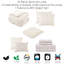 Ensemble d'édredon en microfibre texturée ivoire French Fancy-121534394-121534395