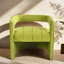 Fauteuil d'appoint incurvé de luxe avec revêtement en velours pour un style sans assemblage, ergonomique et élégant