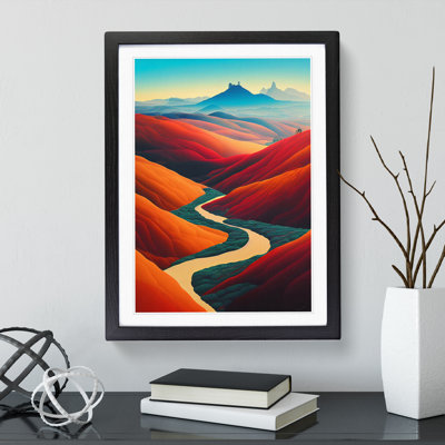 Mountain Valley Landscape No.1 - Framed Print