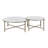 Zaidee Marble Top & Nickel Finish Nesting Table Set