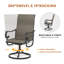 Ershel Metal Swivel Patio Dining Armchair with Cushions (Set of 2)-1490944262