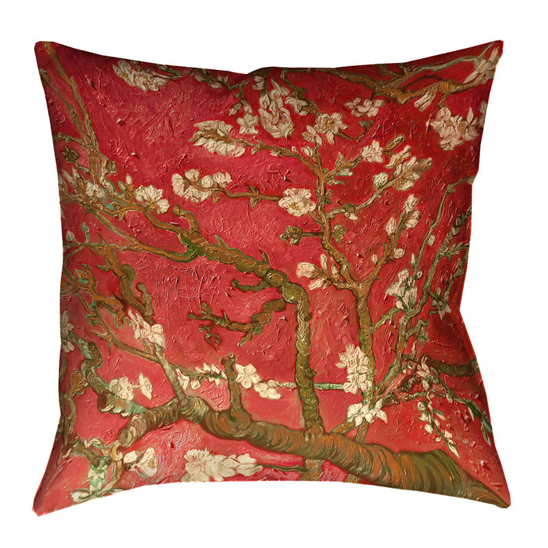 Housse de coussin Vincent Van Gogh, 20 po x 20 po, Rouge