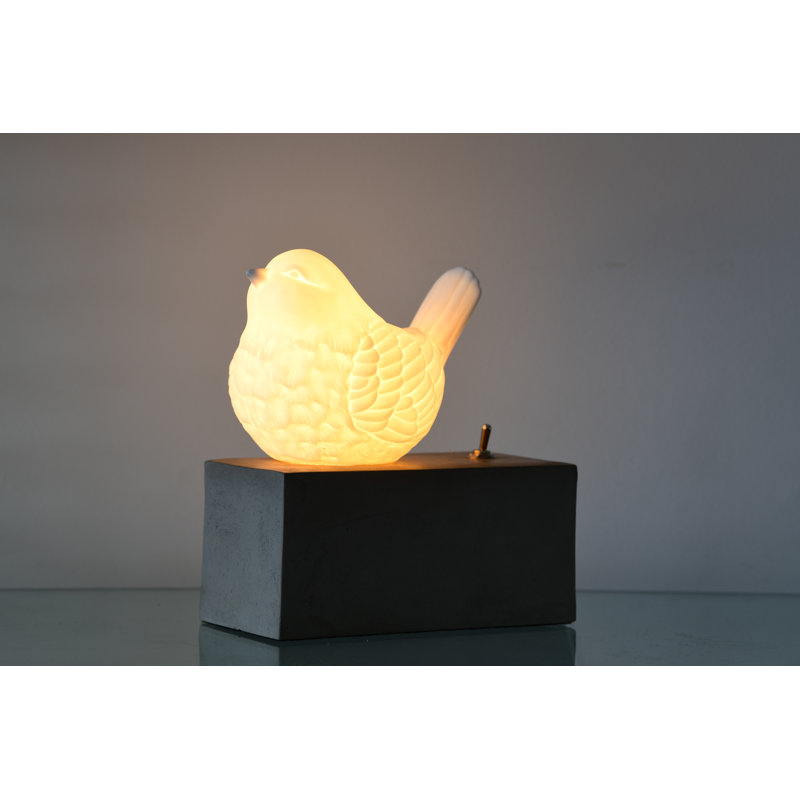 Veilleuse oiseau en porcelaine