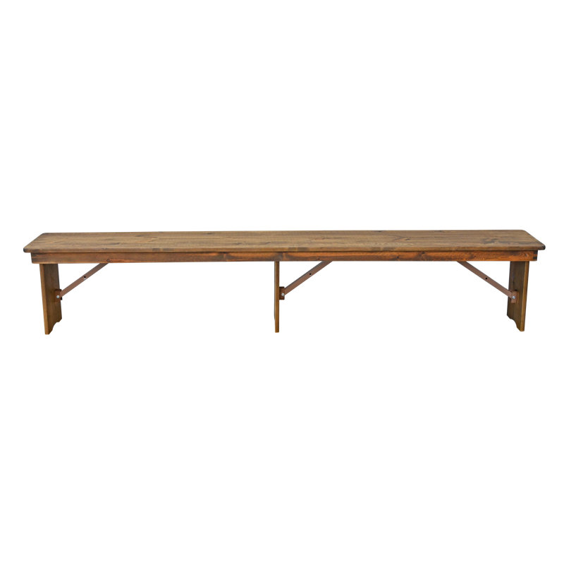 Solid Wood Bench, 17" H x 96" W x 12" D