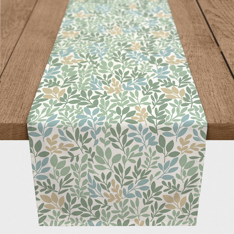 Colzie Rectangle Floral Polyester Table Runner, 90" x 16"