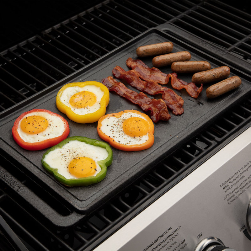 Reversible Cast Iron Griddle Plate