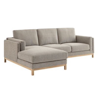 Canapé modulaire en tissu avec méridienne Roscoe