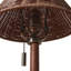 Delphine Wicker Mini Lamp in Dark Brown
