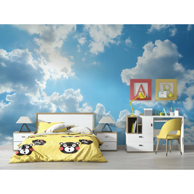 Papier peint nuage bleu ciel réaliste