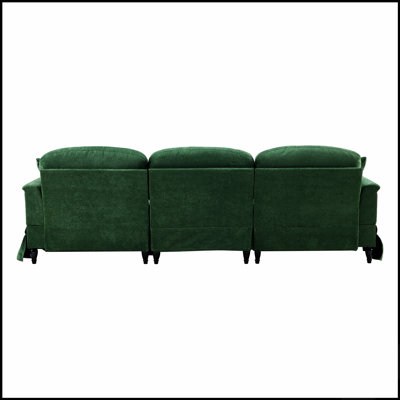 Canapé modulaire 103,15 po avec jupe plissée à volants amovible, canapé en nuage de chenille, repose-pieds et accoudoirs évasés, canapé en tissu en L à 4 places pour le salon et la chambre à coucher