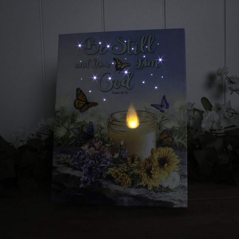 Robbe - Be Still and Know 8x6 Mini Lighted Easel Back Canvas