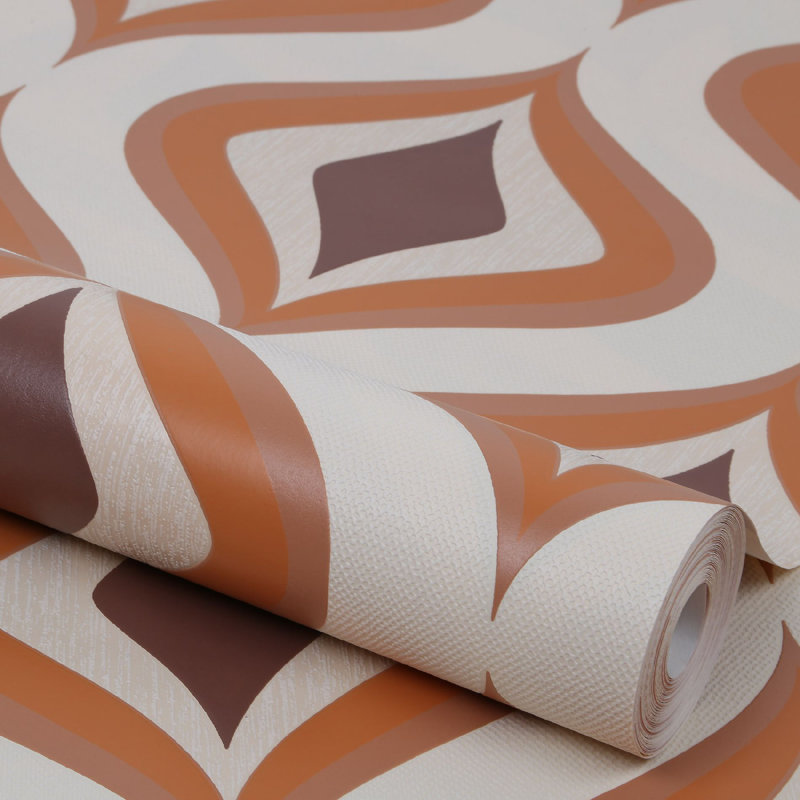 Poise 10m L x 52cm W Roll Wallpaper, Brown