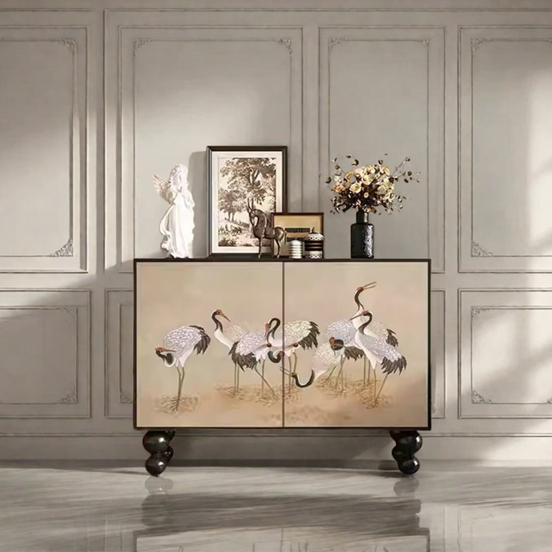 Armoire en bois massif avec plateau spacieux