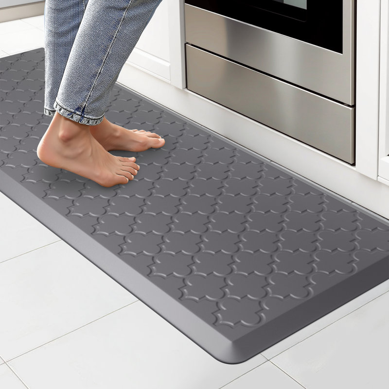 Dawnyelle Anti-fatigue Mat Non-Slip Kitchen Mat, Runner 17.3" x 47", Gray