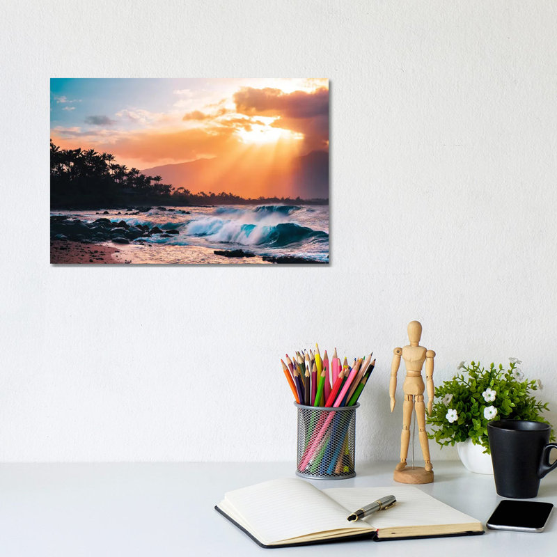 Sunset Paradise by Lucas Moore - Wrapped Canvas Gallery-Wrapped Canvas Giclée, 20.32cm H x 30.48cm W