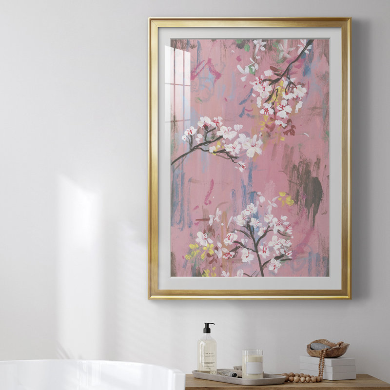 " Emerging II ", Gold Framed, 42.5" H x 30.5" W x 1" D