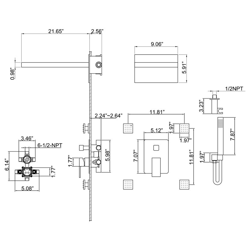 All-In-One Kit with Rough in-Valve