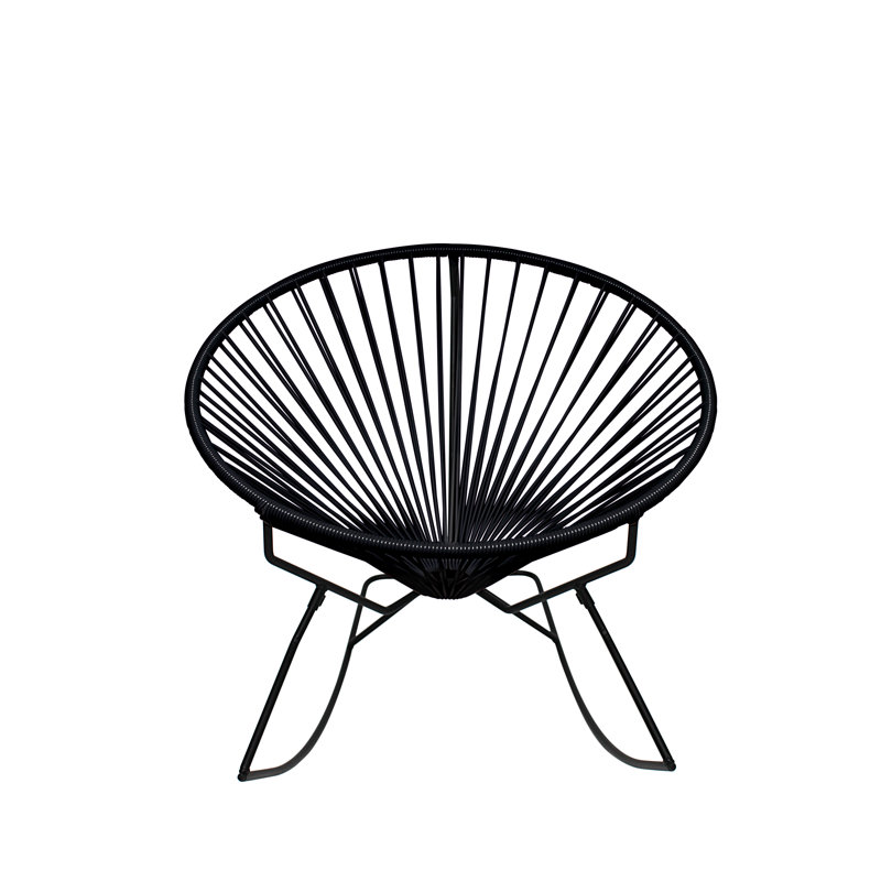 Chaise berçante intérieure / extérieure faite à la main Innit, Black/Black