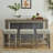 Bar Sofa Table With Power Outlet, 4 Piece Bar Table And Chair Set With Upholstered Stools-981245868-981245859