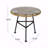 Outdoor Round Side Table with Tempered Glass & Rattan Top