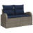 vidaXL Garden Sofa Set 8 pcs Grey Poly Rattan-870500113