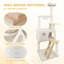wood cat tree with large condo wood ladder and transparent spacecraft 165cm