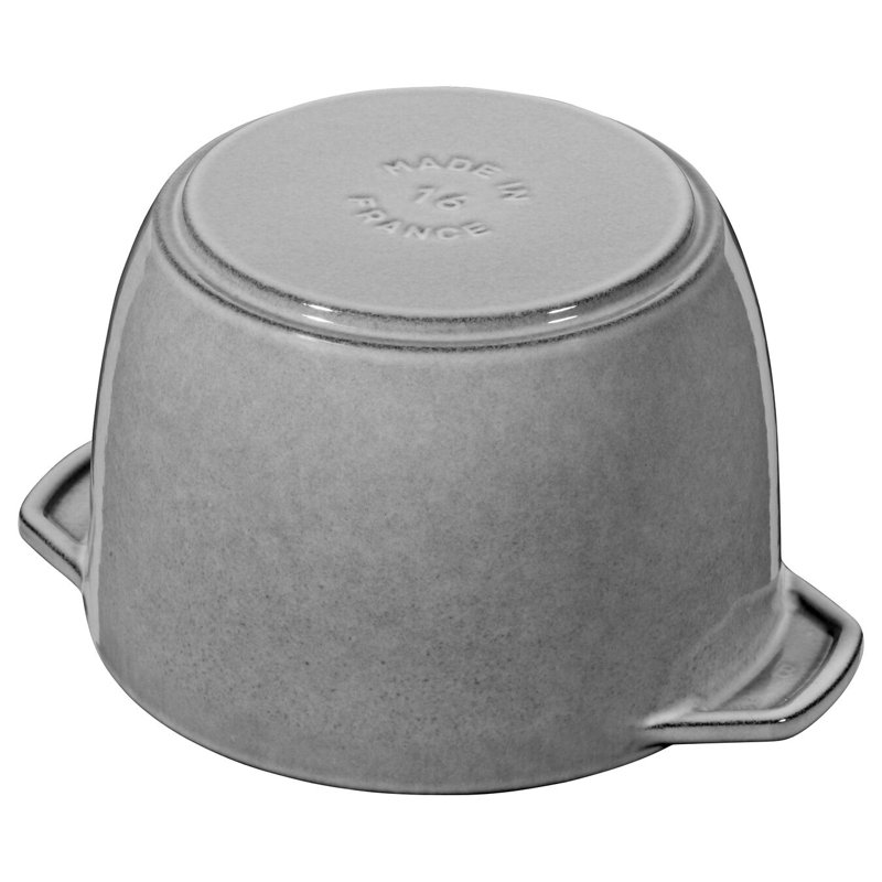 Staub Cast Iron 1.84-qt Petite French Oven, Graphite Gray, .77 quarts
