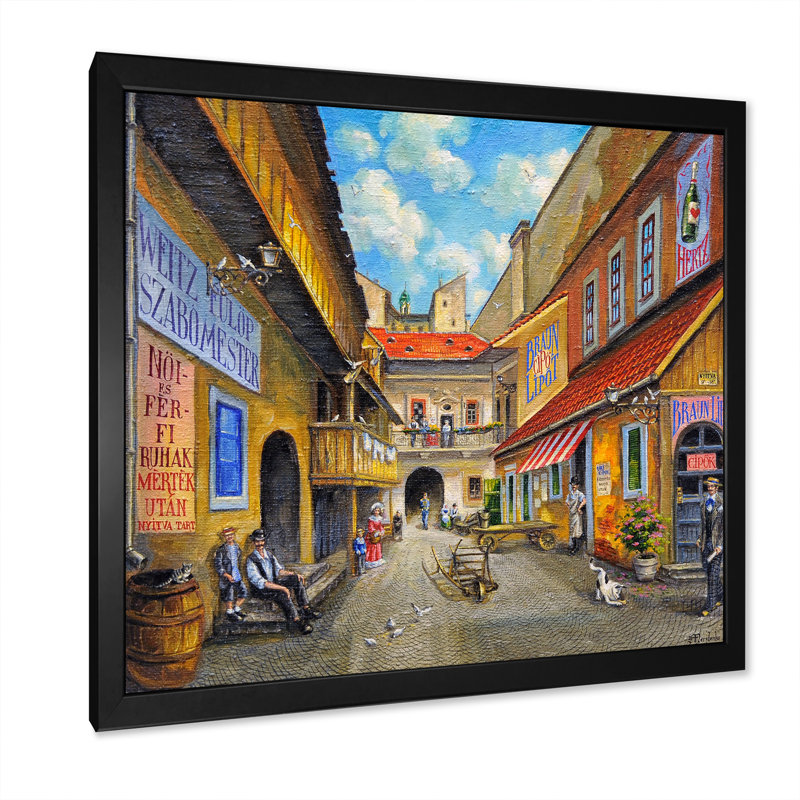 «Mexico Street», reproduction d'art sur toile, H 16 po x l 16 po x P 1 po, Cadre photo noir