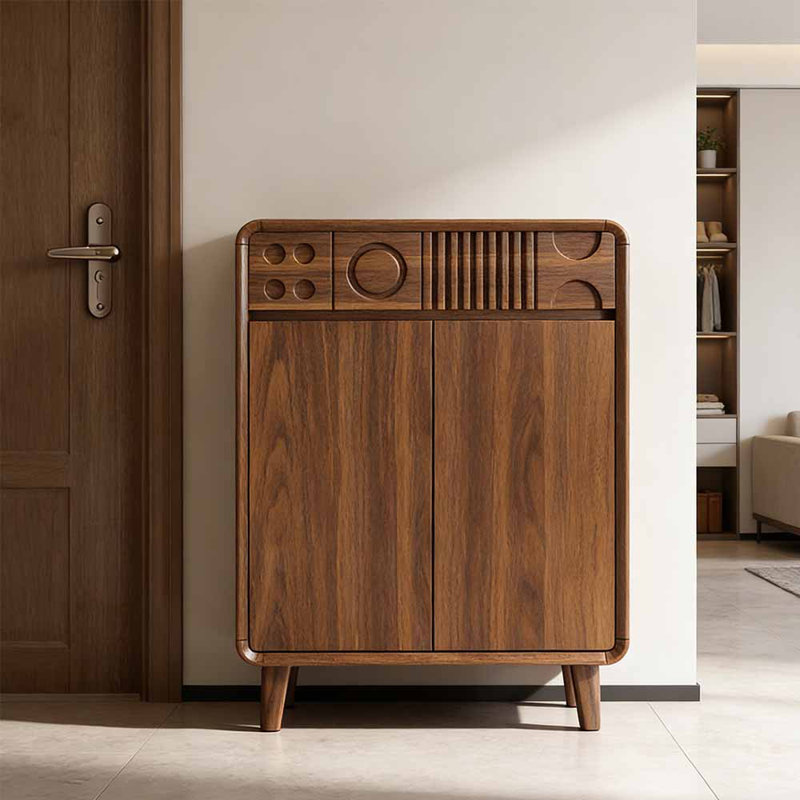 French-style enclosed shoe storage cabinet