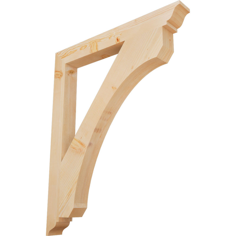 Support en bois rustique traditionnel BKTLEC01, Douglas (lisse), H 44 po x l 3,5 po x P 36 po
