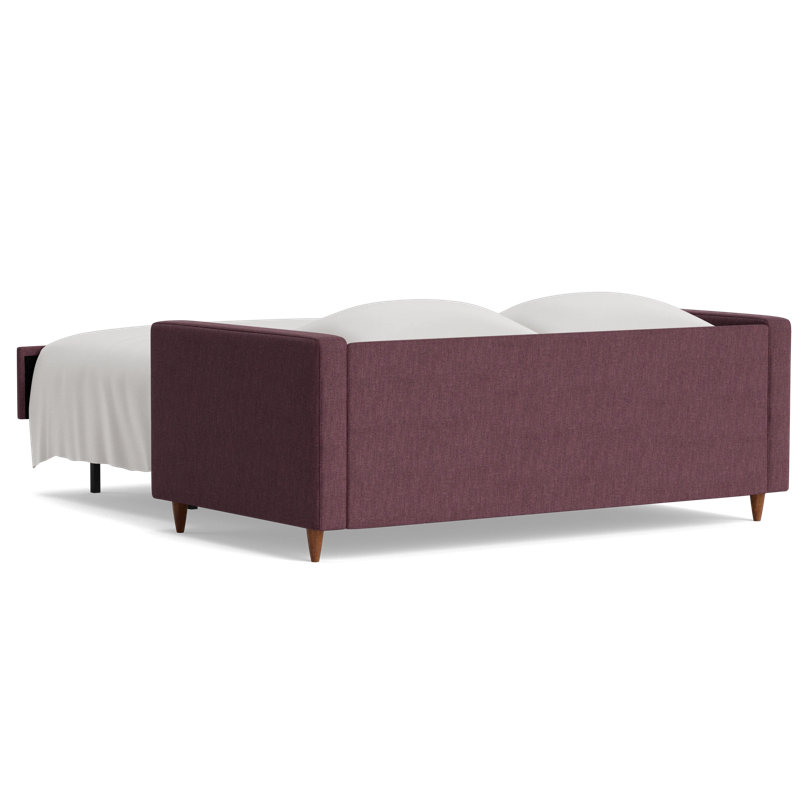 MCM Sofa Bed, Performance Weave - Aubergine