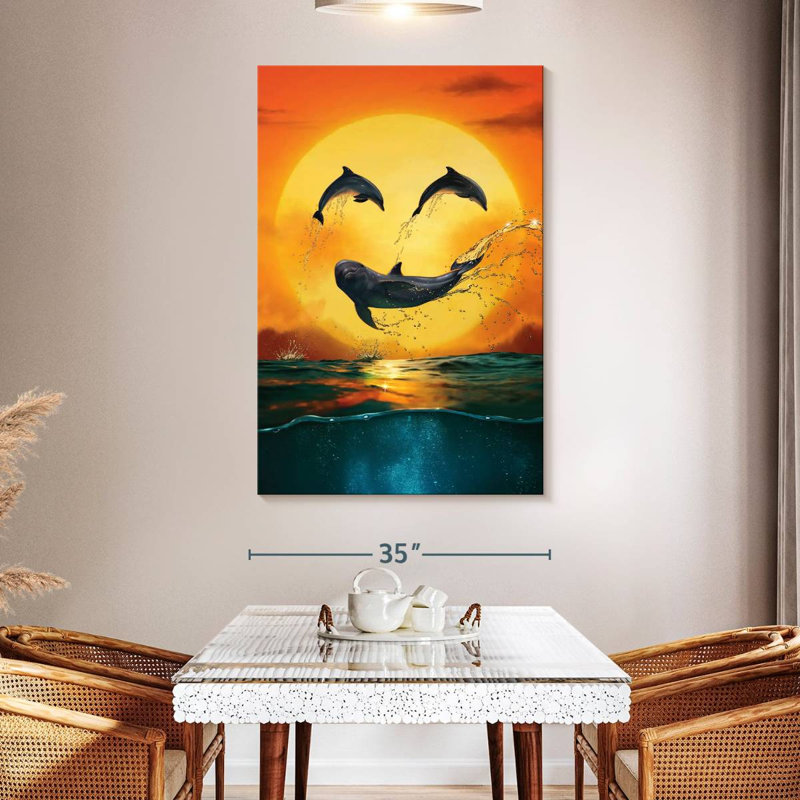 Brampt Dolphin Emoji, 51" H x 34" W