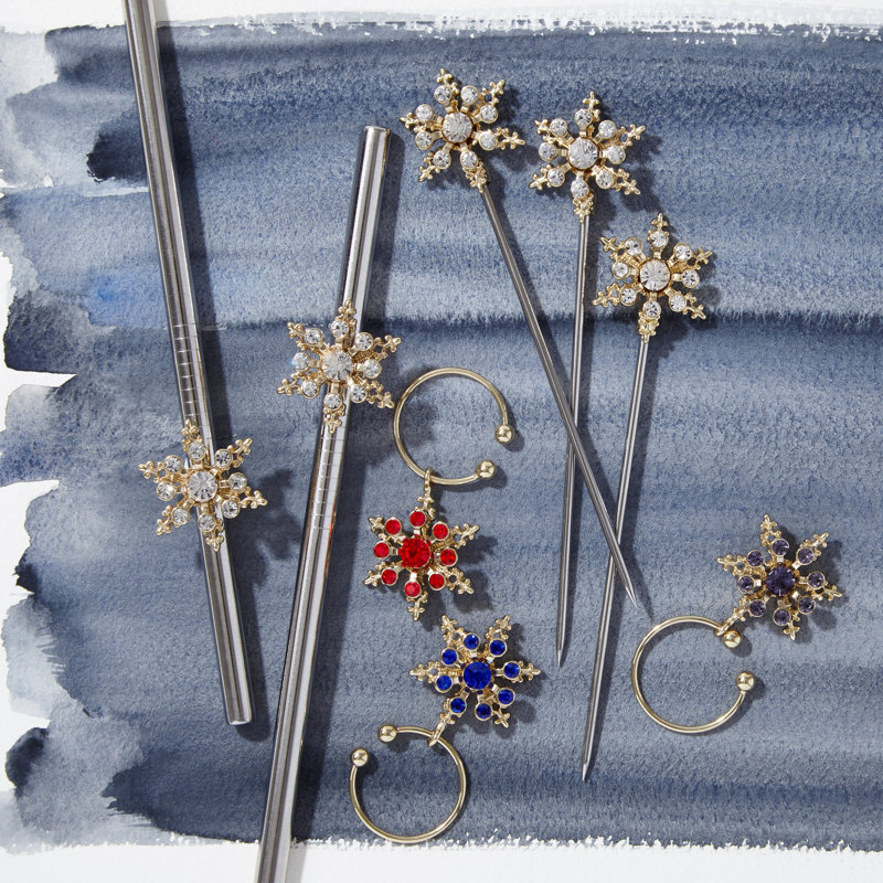 Snowflake Wine Charm